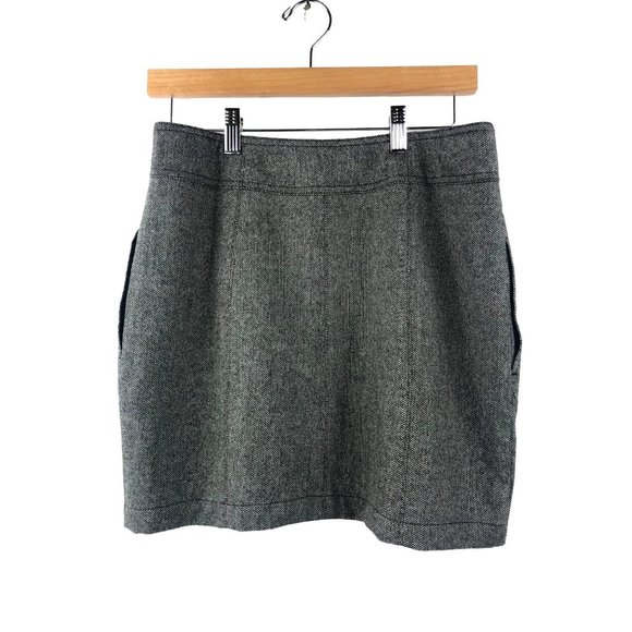 SILENCE + NOISE Tweed Double Zip Mini Skirt Womens 6 - Picture 5 of 7